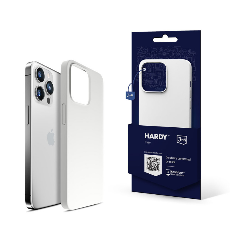 3MK Hardy Case MagSafe Apple iPhone 14 Pro Max silikoonkate, valge