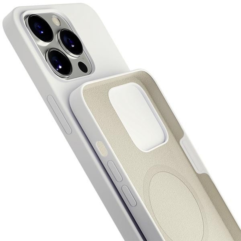 3MK Hardy Case MagSafe Apple iPhone 14 Pro Max silikoonkate, valge