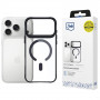 3MK Satin Armor MagCase ümbris Apple iPhone 17 Pro jaoks, läbipaistev must