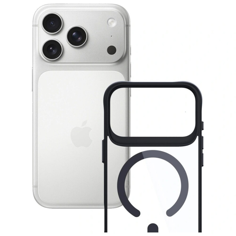 3MK Satin Armor MagCase ümbris Apple iPhone 17 Pro jaoks, läbipaistev must