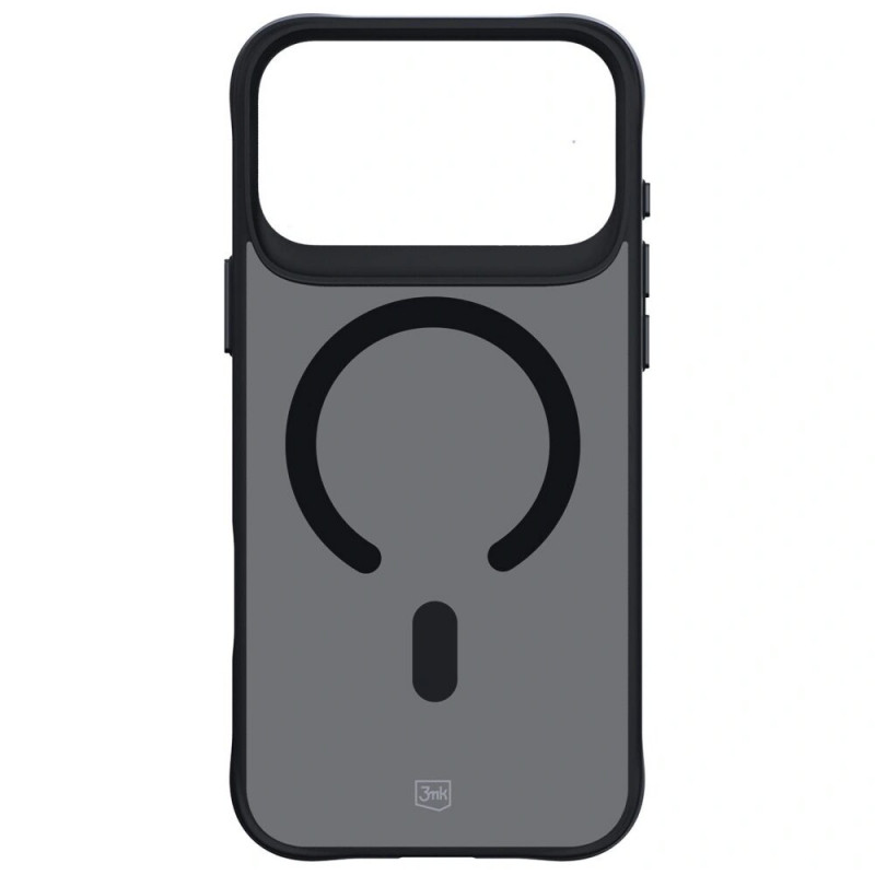 3MK Smoke MagCase ümbris Apple iPhone 17 Pro Max jaoks, must poolläbipaistev