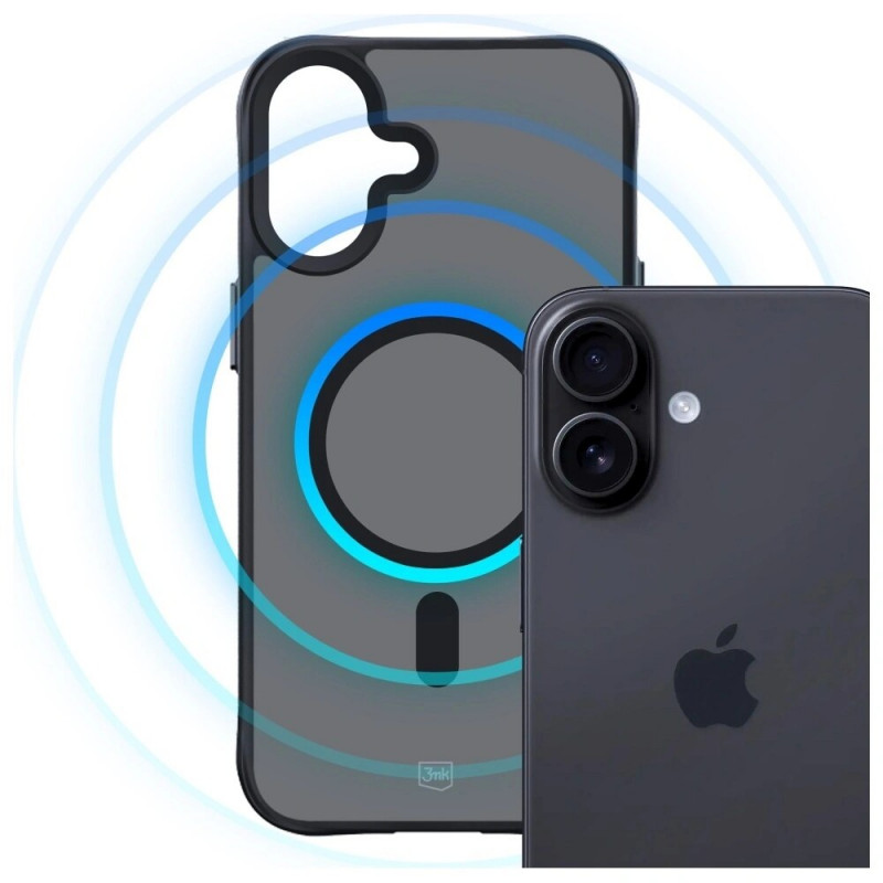 3MK Smoke Matt MagCase ümbris Apple iPhone 17 jaoks, must