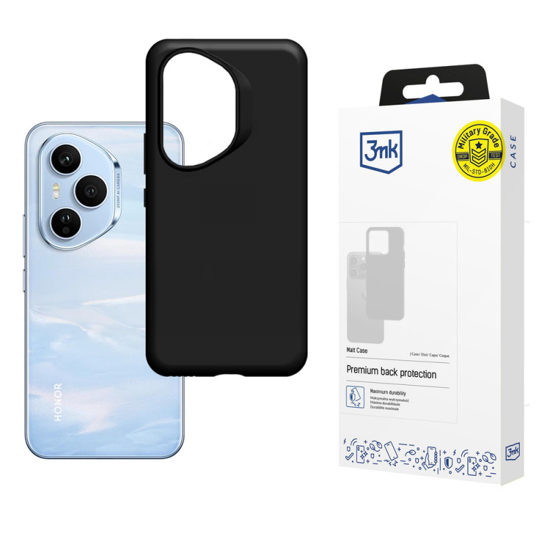 3MK Matt Case Honor 400 Pro ümbris, mati must