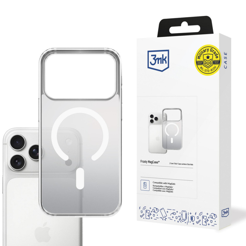 3MK Frosty MagCase Apple iPhone 17 Pro ümbris, valge