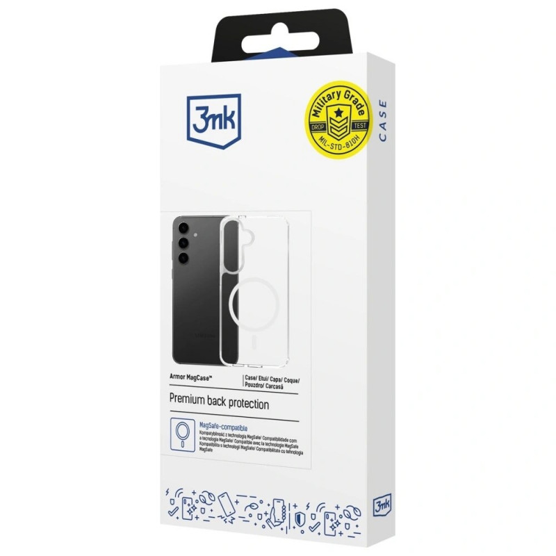 3MK Armor MagCase Samsung Galaxy S25 FE-le, läbipaistev