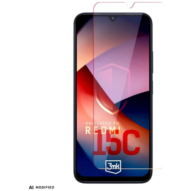3MK HardGlass karastatud klaas Redmi 15C 4G / 5G (171 mm) / Poco C85 4G jaoks