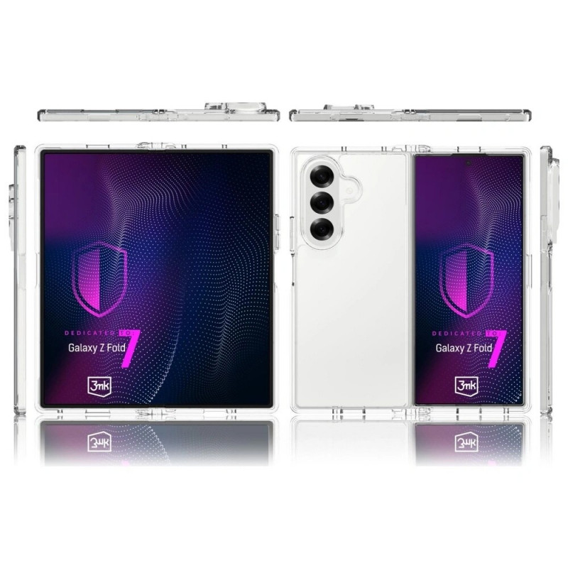 3MK Armor Case ümbris Samsung Galaxy Z Fold 7 jaoks, läbipaistev