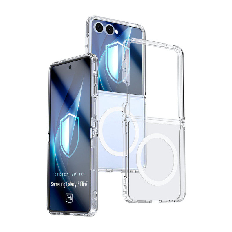 3MK Armor MagCase kaitseümbris Samsung Galaxy Z Flip7 jaoks, läbipaistev