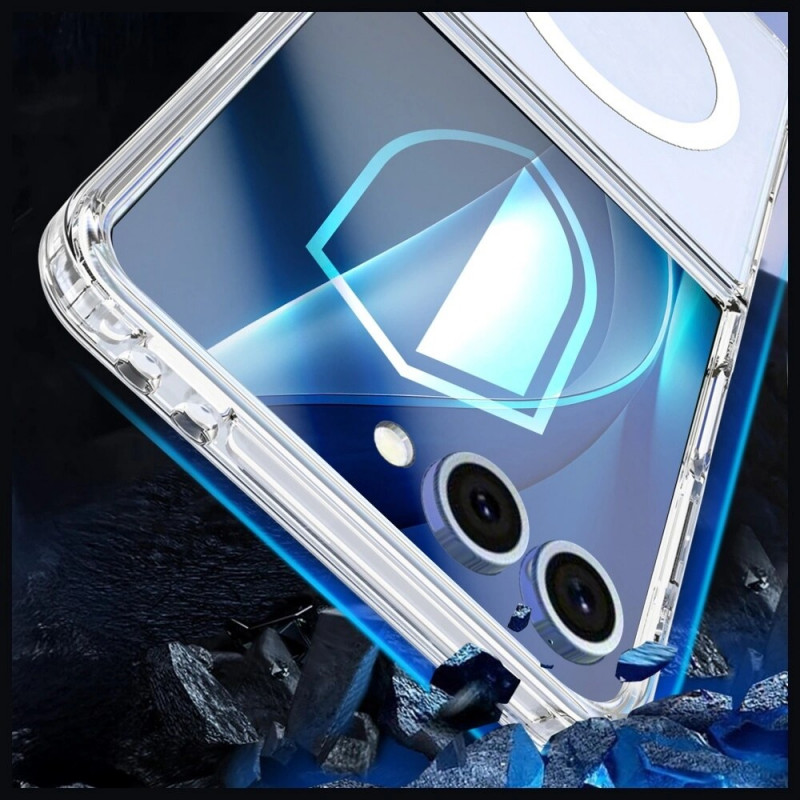 3MK Armor MagCase kaitseümbris Samsung Galaxy Z Flip7 jaoks, läbipaistev
