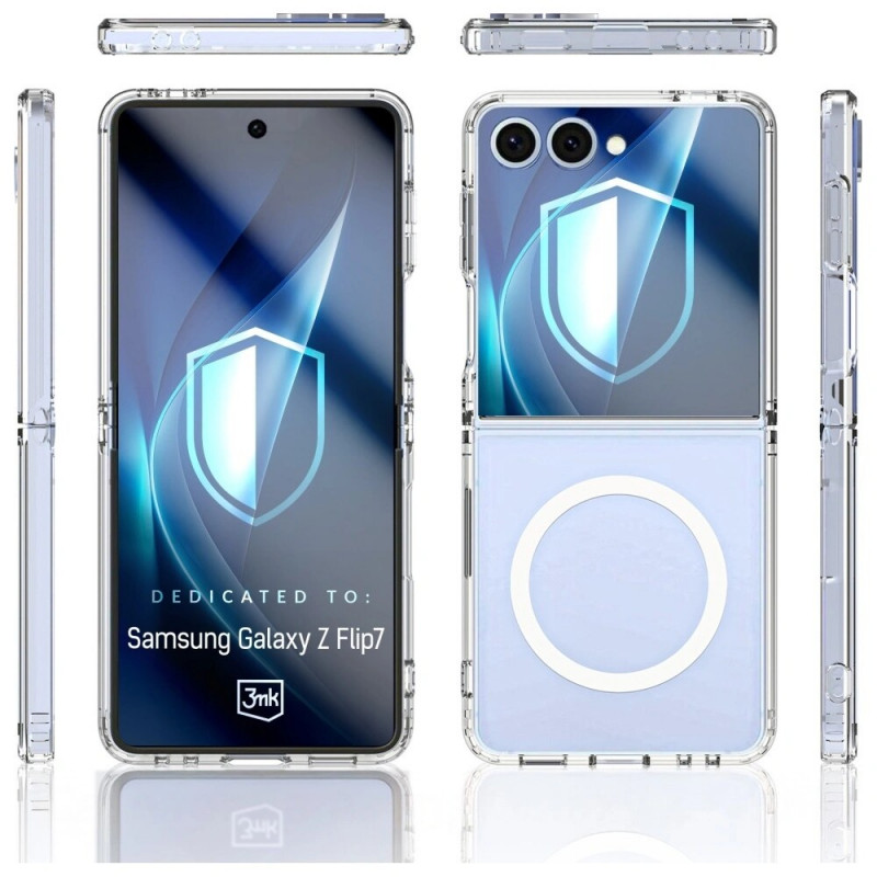 3MK Armor MagCase kaitseümbris Samsung Galaxy Z Flip7 jaoks, läbipaistev