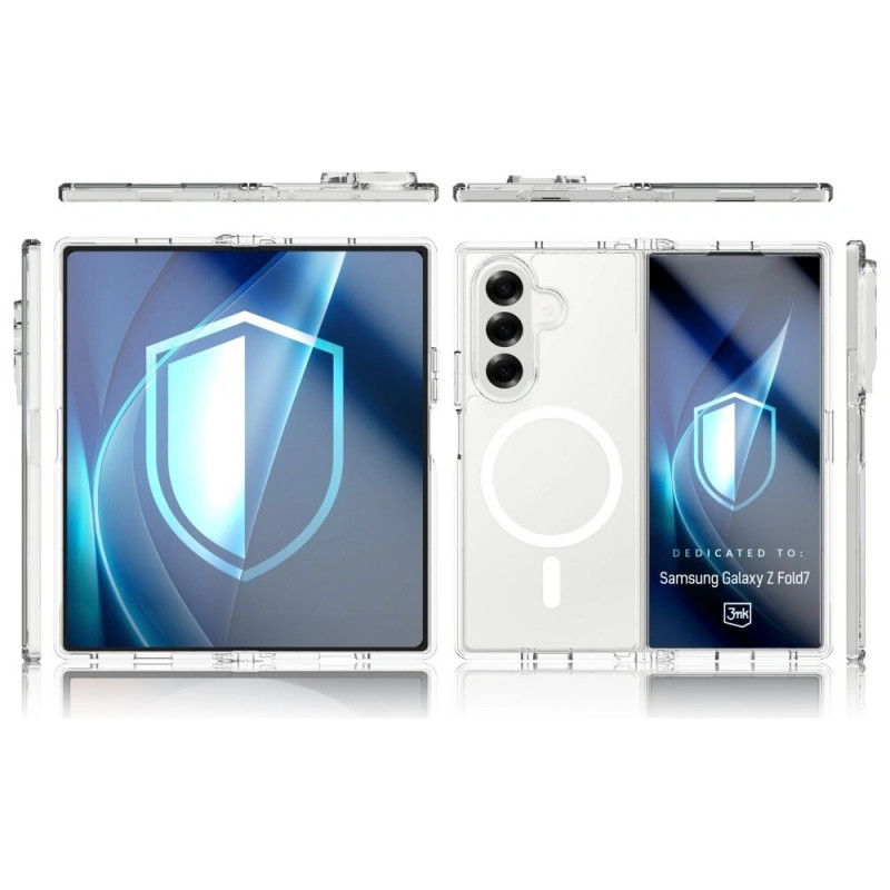 3MK Armor MagCase Samsung Galaxy Z Fold7 jaoks, läbipaistev