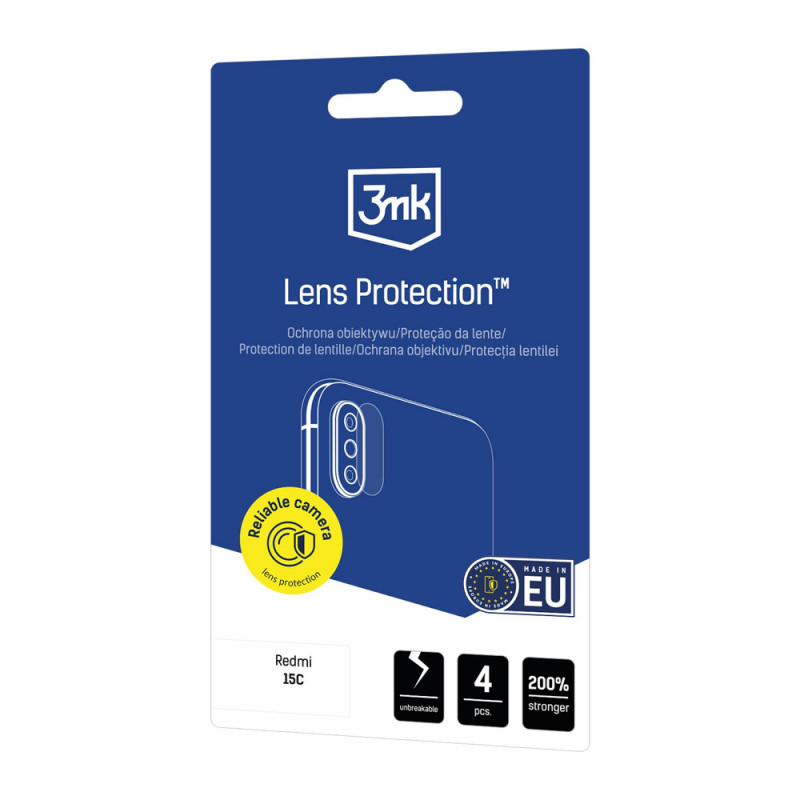 3MK Lens Protection kaamerakaitse objektiivi kaitseklaas Xiaomi Redmi 15C 4G jaoks