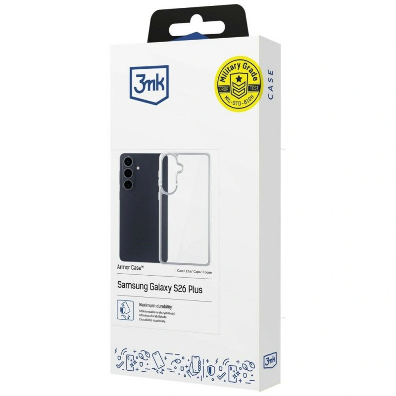 3MK Armor Case ümbris Samsung Galaxy S26 jaoks, läbipaistev