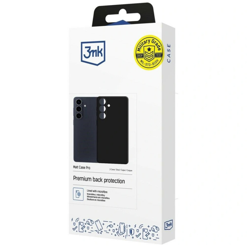 3mk Matt Case Pro Samsung Galaxy S26 kaitsekate, must