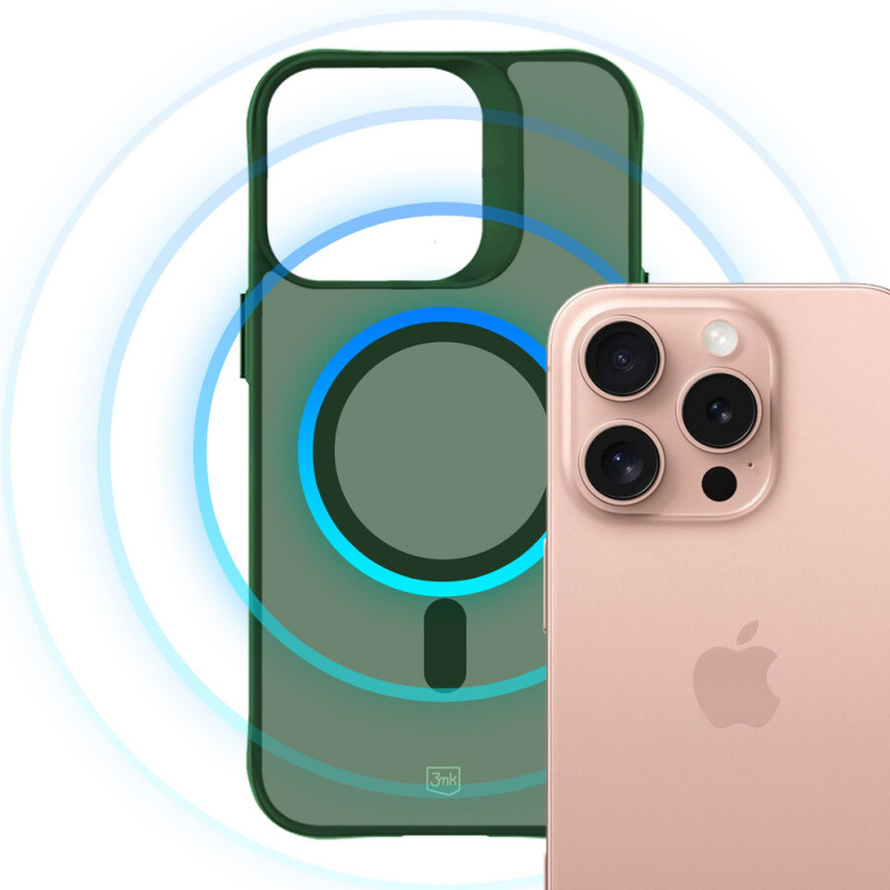 3MK Smoke MagCase Apple iPhone 16 Pro Maxile, roheline
