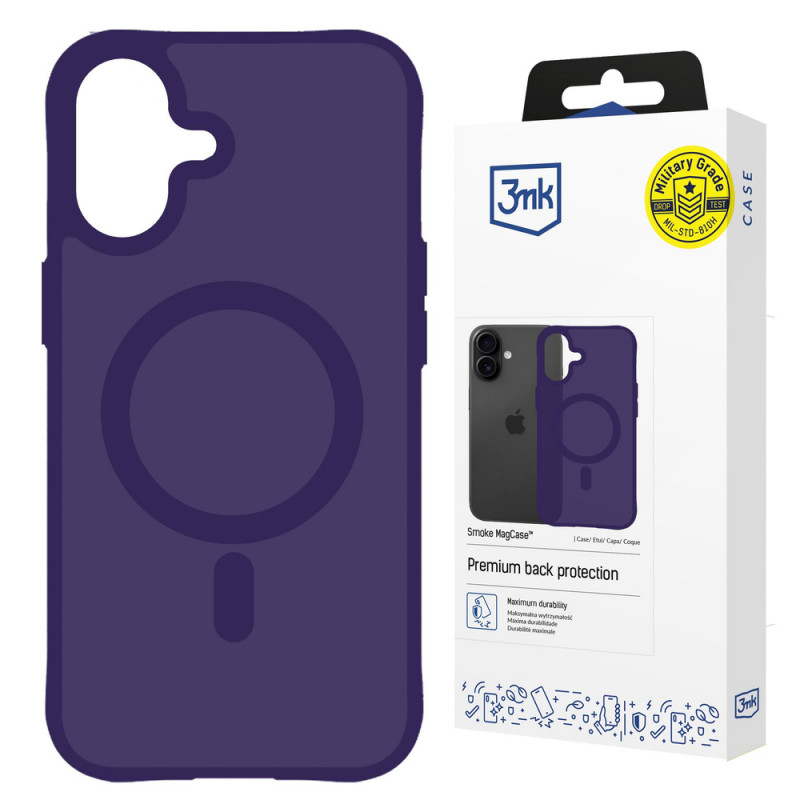 3MK Smoke MagCase Apple iPhone 17 jaoks, lilla