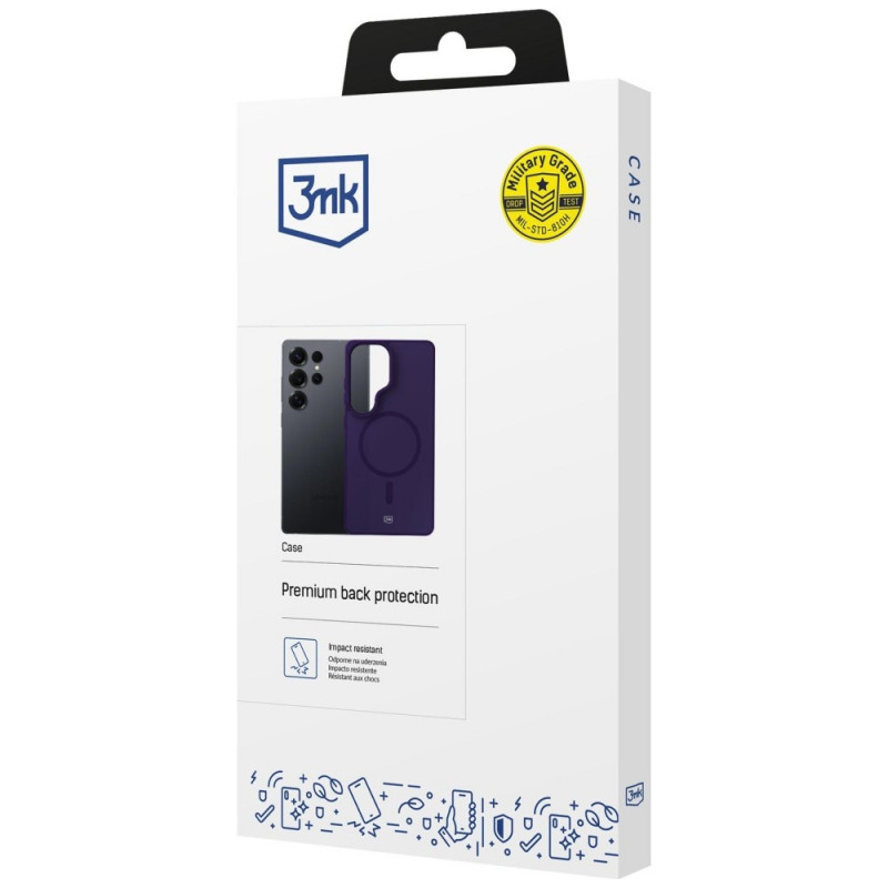 3MK Smoke MagCase Samsung Galaxy S25 Ultra jaoks, lilla