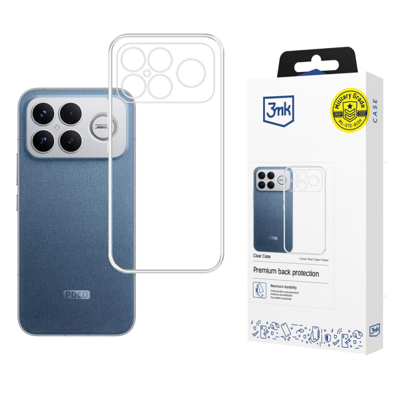 3MK Clear Case Xiaomi Poco F8 Ultra nutitelefoni ümbris, läbipaistev