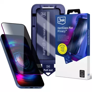 3MK HardGlass Max Privacy Apple iPhone 16 Pro Max karastatud klaasist privaatsusekaitsekile, must