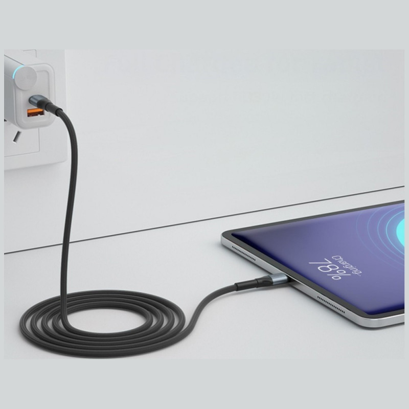 3MK Hyper Cable N-SERIES USB-C - USB-C kaabel, 1,5 m, 100 W, must