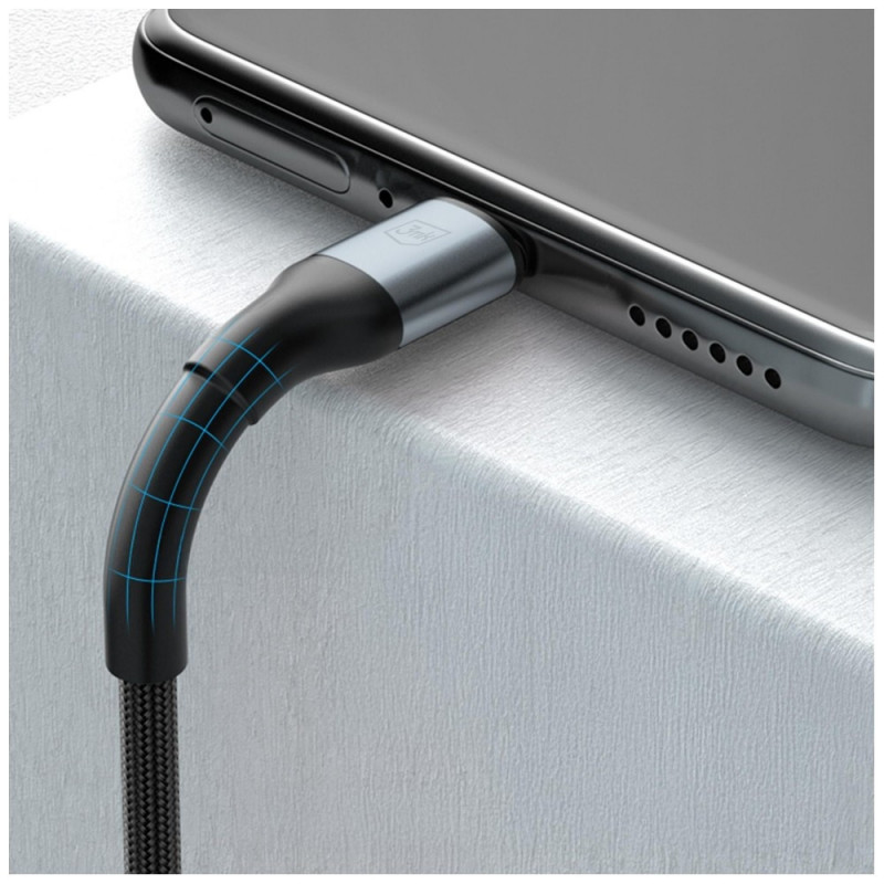 3MK Hyper Cable N-SERIES USB-C - USB-C kaabel, 1,5 m, 100 W, must