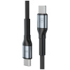 3MK Hyper Cable N-SERIES USB-C - USB-C kaabel, 3 m, 100 W, must