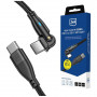 3MK Hyper Cable N-SERIES USB-C - USB-C kaabel 180° pöörleva otsikuga, 1 m, 100 W, must