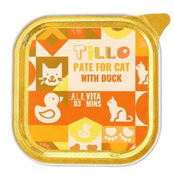 TILLO märgtoit kassidele Pate Duck, 100 g