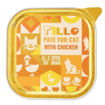 TILLO kanalihaga pasteet märg kassitoit, 100 g