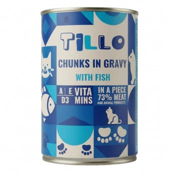 TILLO Chunks in gravy Fish märg kassitoit, 415 g