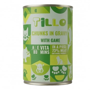 TILLO Chunks in gravy Game märg kassitoit, 415 g
