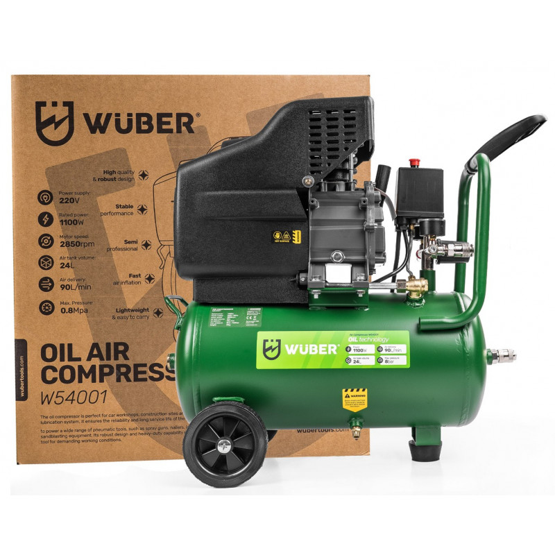 Wuber W54001 õlikompressor, 24 L