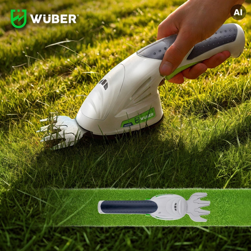Wuber W23320 juhtmeta 2-in-1 heki- ja murutrimmer, 7,2 V, 120 mm lõige, USB-C