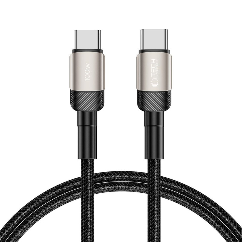 Tech-Protect UltraBoost Evo kaabel USB-C / USB-C 100W 5A 100cm titaan