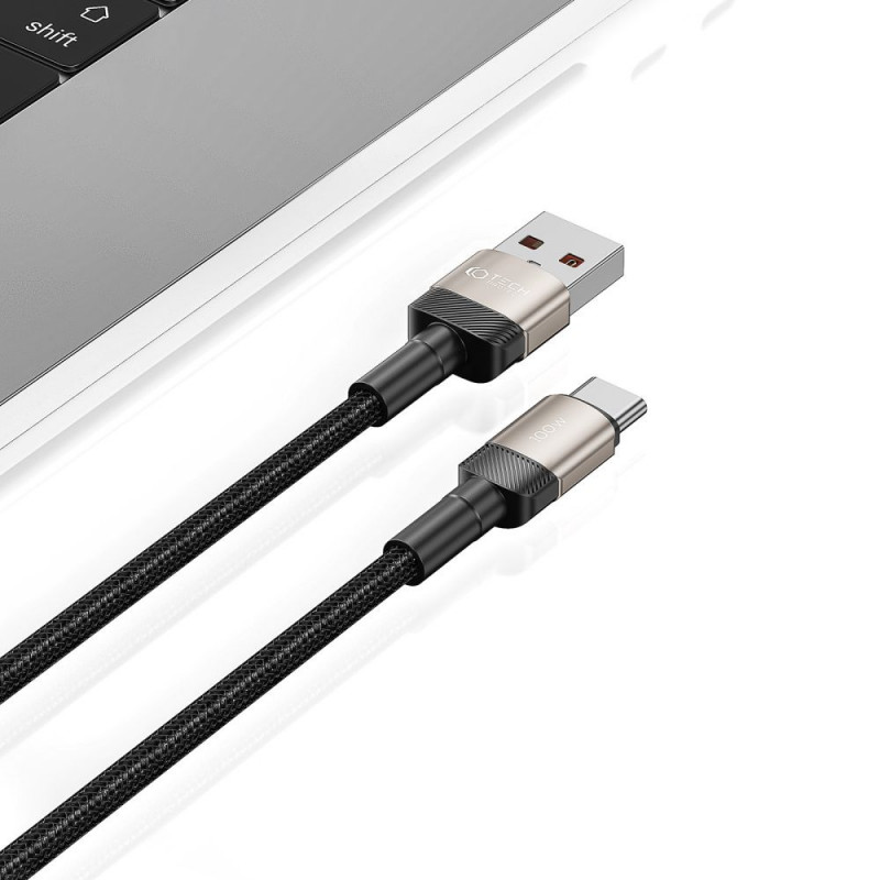 Tech-Protect UltraBoost Evo kaabel USB-A / USB-C 100W 5A 100cm titaan