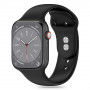 Tech-Protect silikoonrihm Apple Watch 4/5/6/7/8/9/SE ja Ultra 1/2 jaoks (42/44/45/49 mm), must