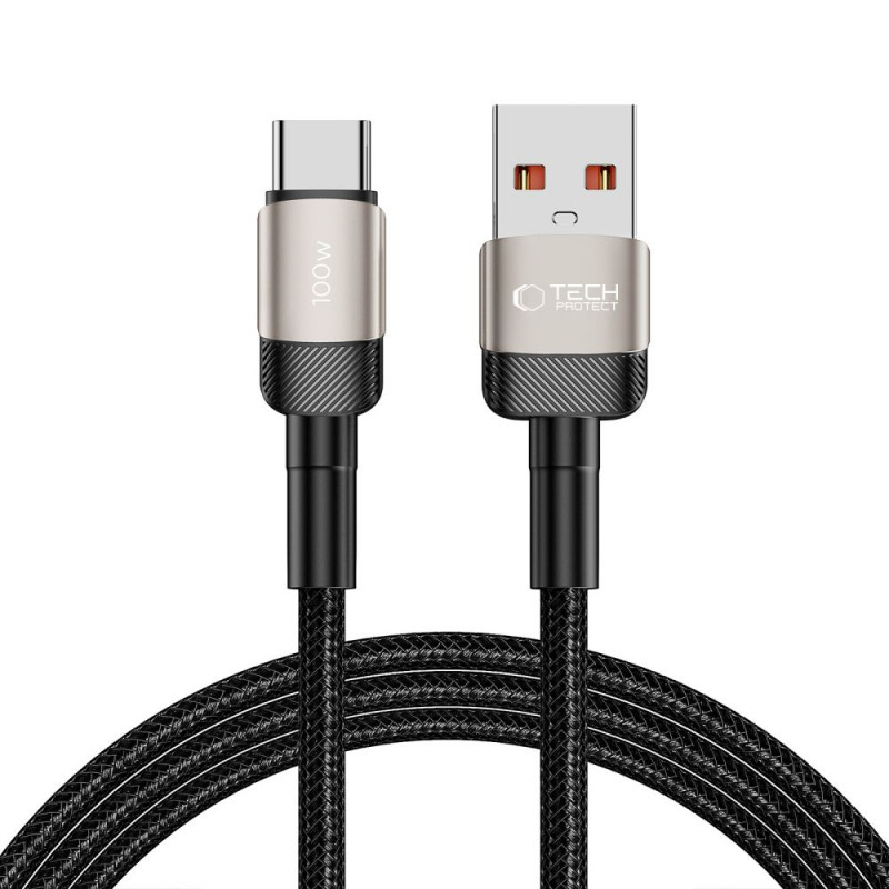 Tech-Protect UltraBoost Evo kaabel USB-A / USB-C 100W 5A 200cm titaan