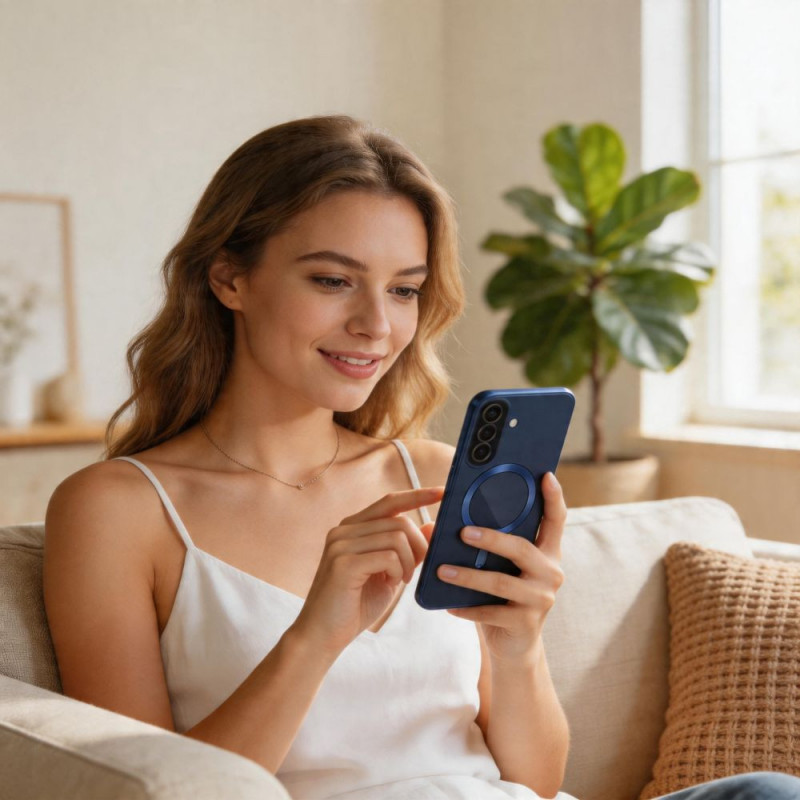 Tech-Protect MagFlex MagSafe Samsung Galaxy A57 5G ümbris, tumesinine