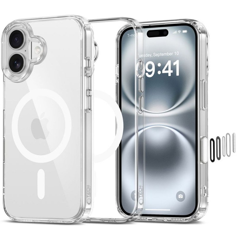 Tech-Protect Flexair Hybrid CC MagSafe Apple iPhone 16 ümbris, läbipaistev