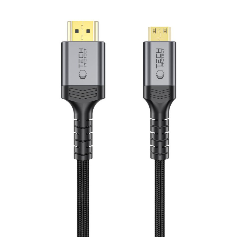 Tech-Protect UltraBoost Mini HDMI - HDMI 2.1 kaabel, 8K 60Hz, 200 cm, must