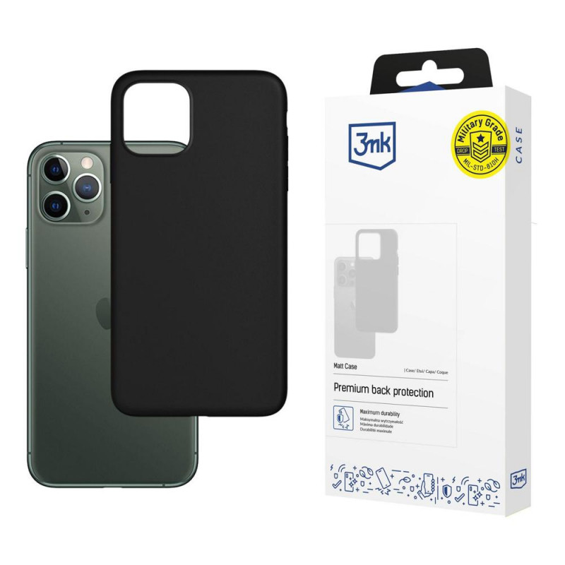 3MK Matt Case Apple iPhone 12/12 Pro nutitelefoni ümbris, must