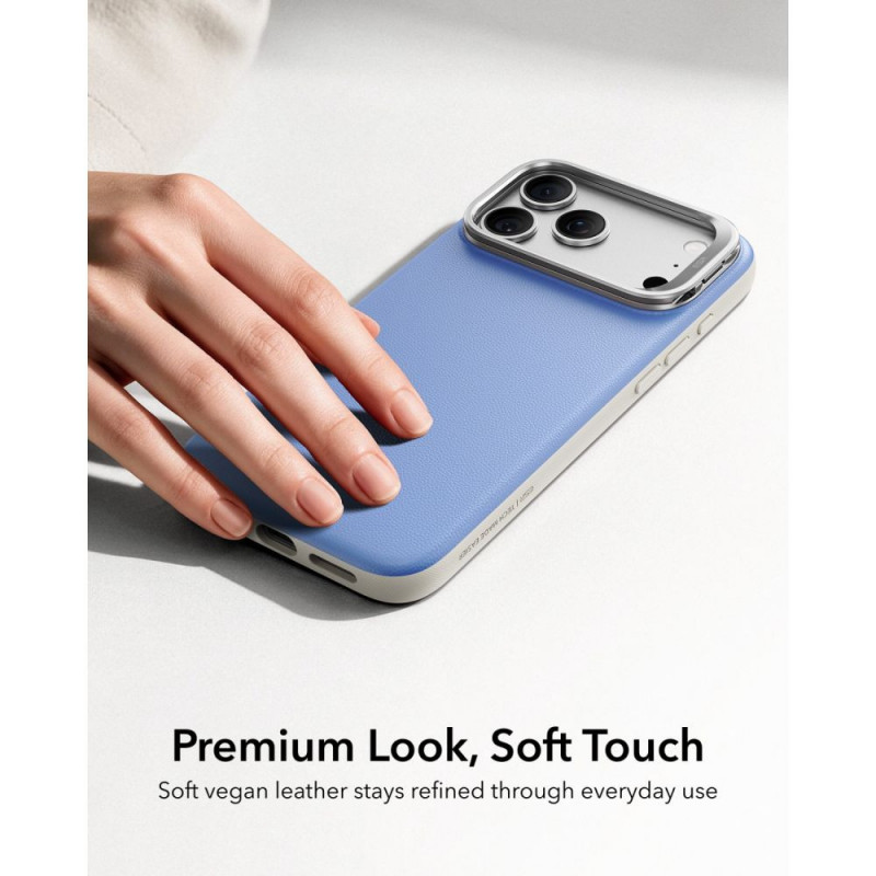 ESR nahast tugijalaga MagSafe ümbris Apple iPhone 17 Pro Max / 18 Pro Max jaoks, helesinine