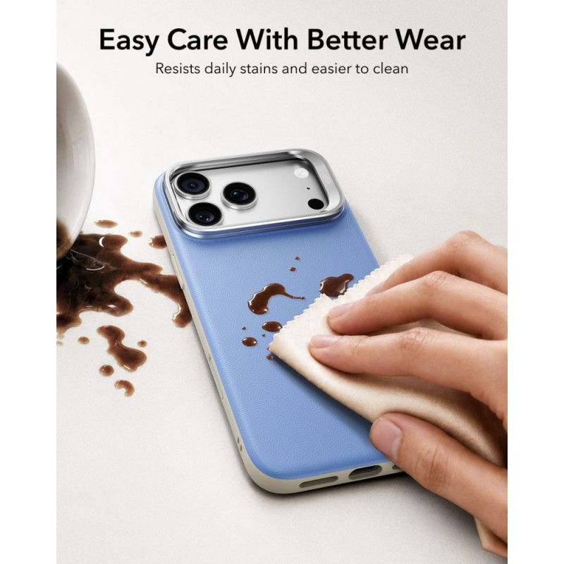 ESR nahast tugijalaga MagSafe ümbris Apple iPhone 17 Pro Max / 18 Pro Max jaoks, helesinine