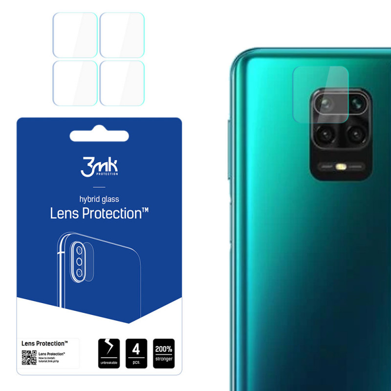 3MK Lens Protection Xiaomi Redmi Note 9 Pro Max kaameraklaasi kaitse (4 tk)