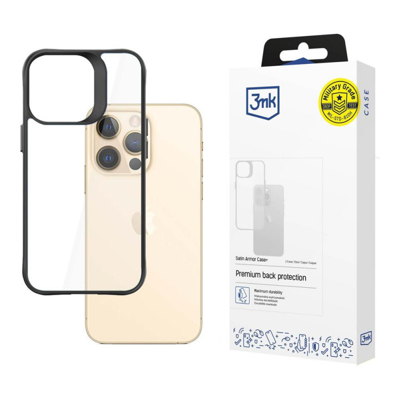 3MK Satin Armor Case+ kaitsekott Apple iPhone 13 Pro Max (3MK3503), must
