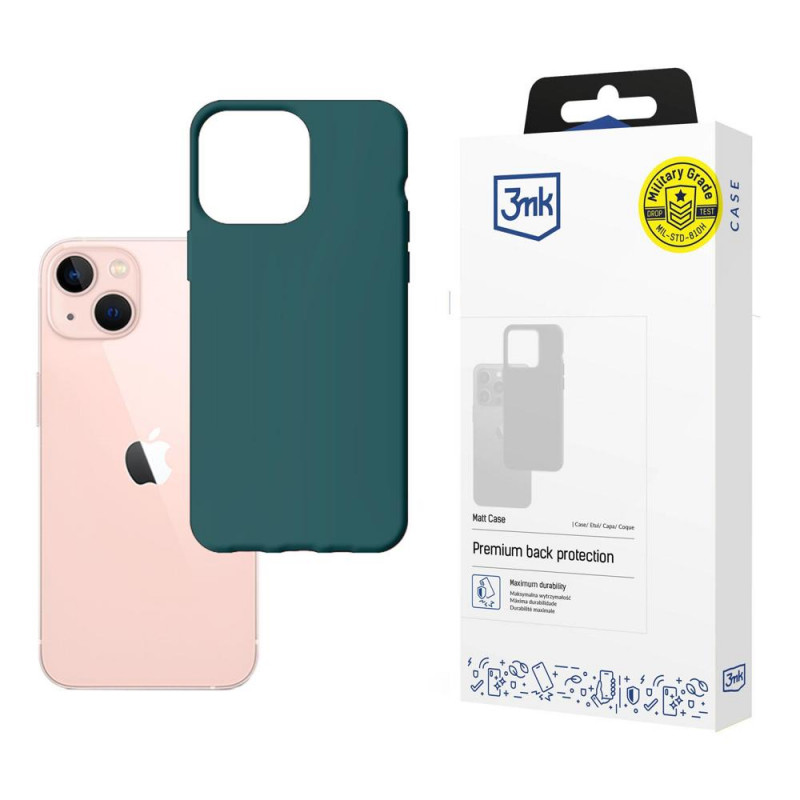 3MK Matt Case Apple iPhone 14 Plus / 15 Plus jaoks, tumeroheline