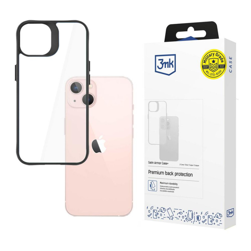 3MK Satin Armor Case+ kaitseümbris Apple iPhone 14 Plus / 15 Plus jaoks, läbipaistev