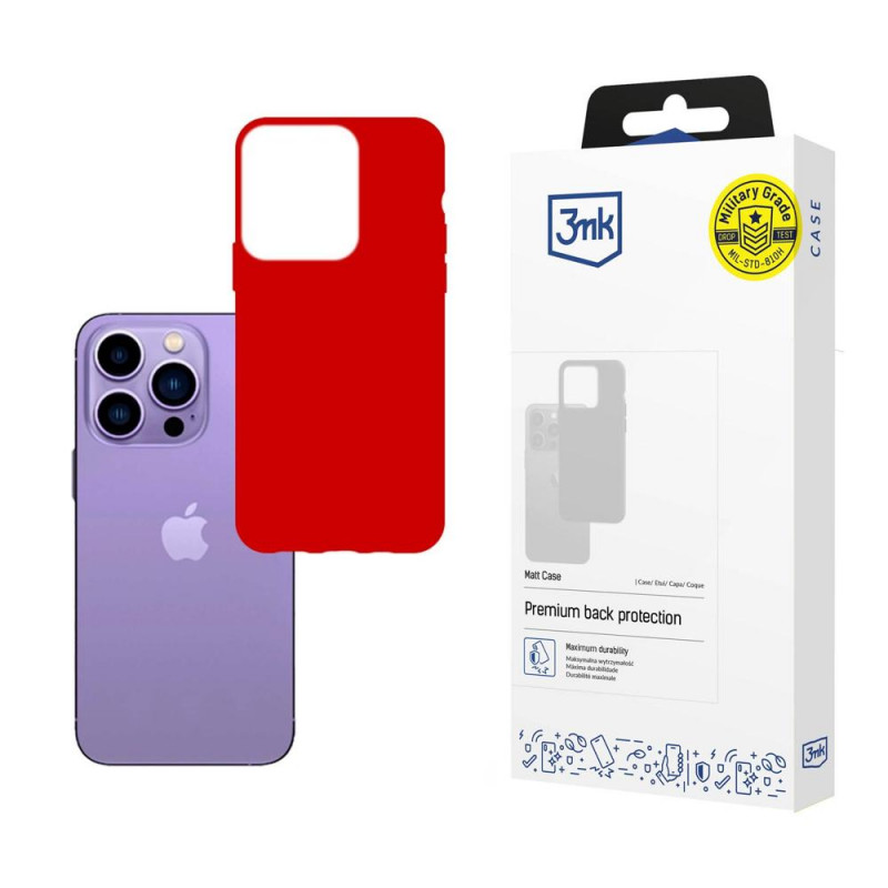 3MK Matt Case 3MK4050 Apple iPhone 14 Pro Max jaoks, punane