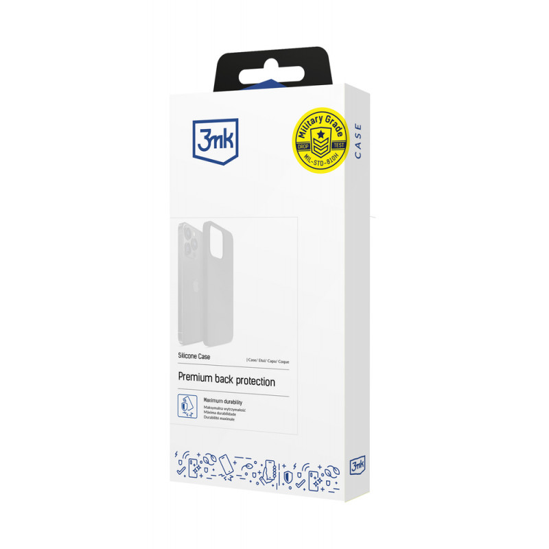 3MK Silicone Case kaitsekate Samsung Galaxy A24 4G jaoks, must