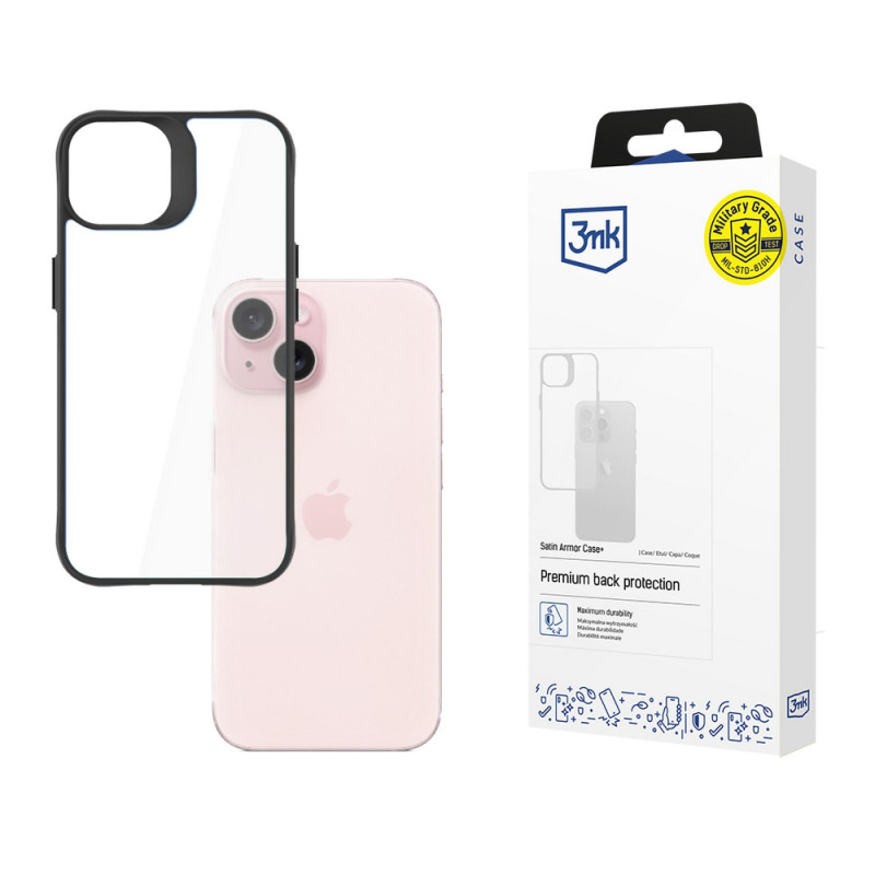 3MK SatinArmor+ ümbris Apple iPhone 15 jaoks
